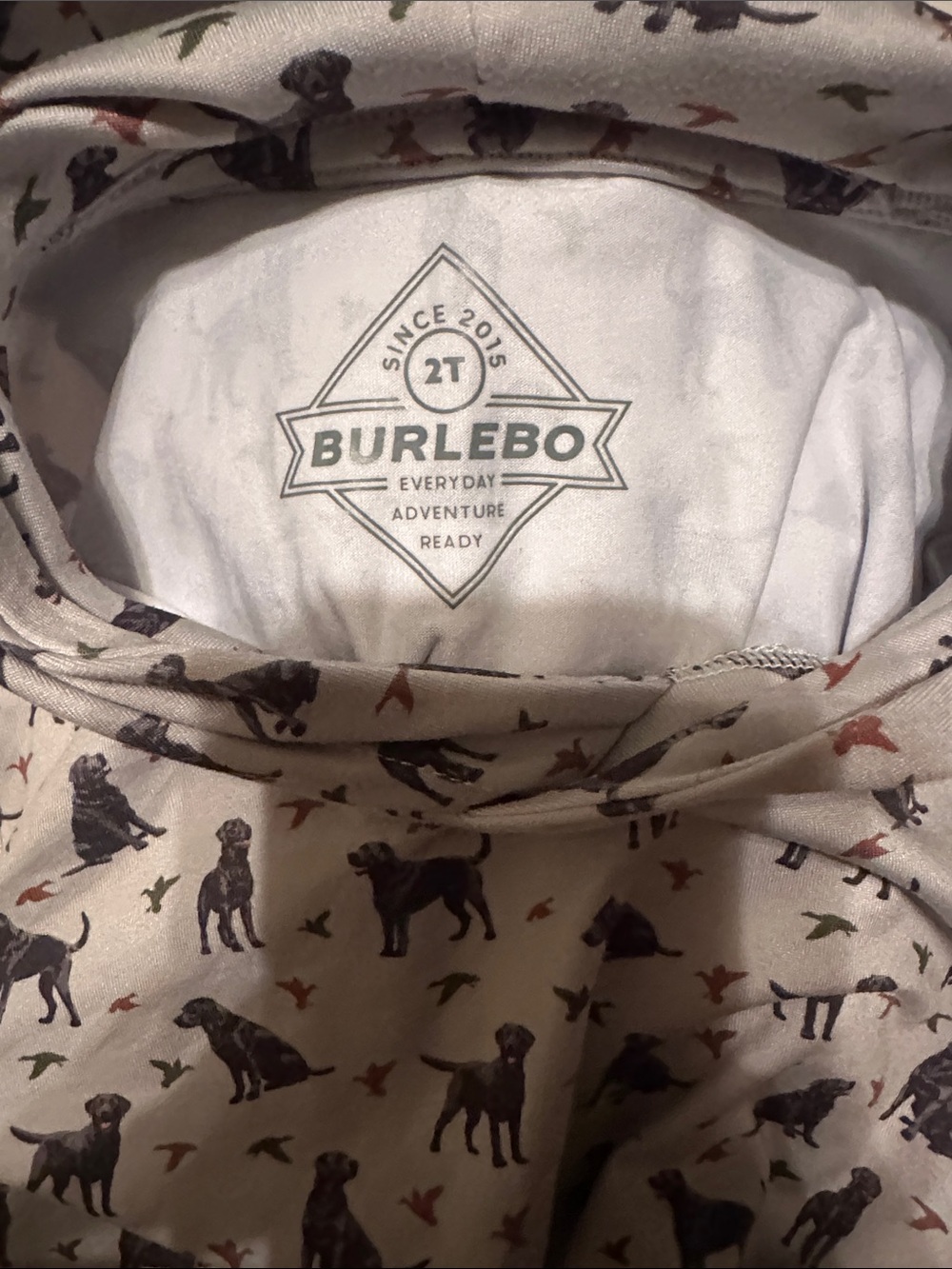 BURLEBO Youth Performance Hoodie - Ducks And Dogs - Picture 2 of 6